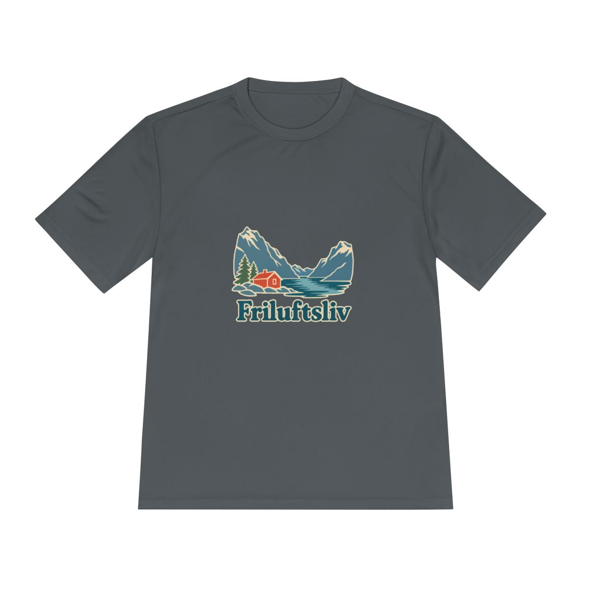Norway Performance T-Shirt | Fjord and Cabin | Friluftsliv | Country Travel Gift — front — View 14