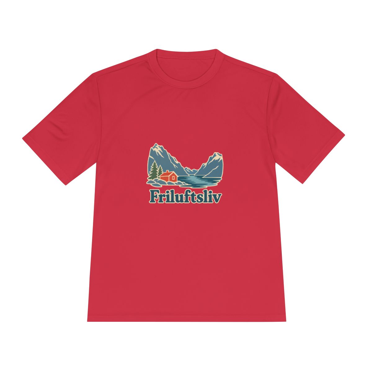 Norway Performance T-Shirt | Fjord and Cabin | Friluftsliv | Country Travel Gift — front — View 17