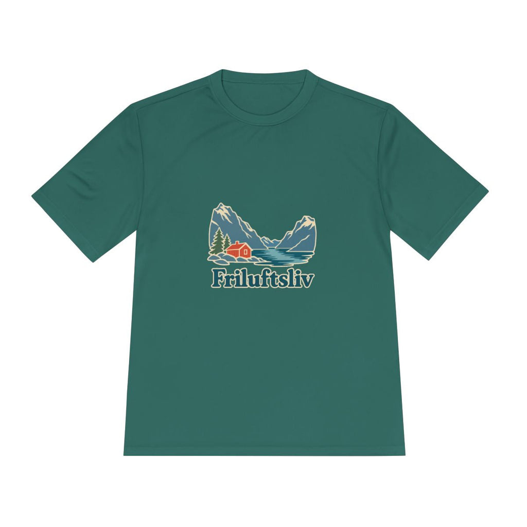Norway Performance T-Shirt | Fjord and Cabin | Friluftsliv | Country Travel Gift — front — View 18