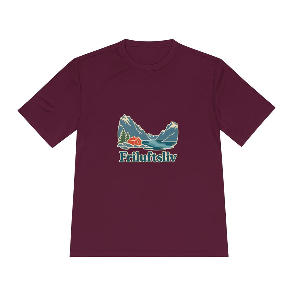 Norway Performance T-Shirt | Fjord and Cabin | Friluftsliv | Country Travel Gift — front — View 19