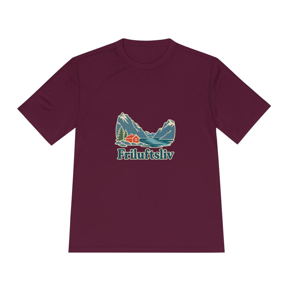 Norway Performance T-Shirt | Fjord and Cabin | Friluftsliv | Country Travel Gift — front — View 19