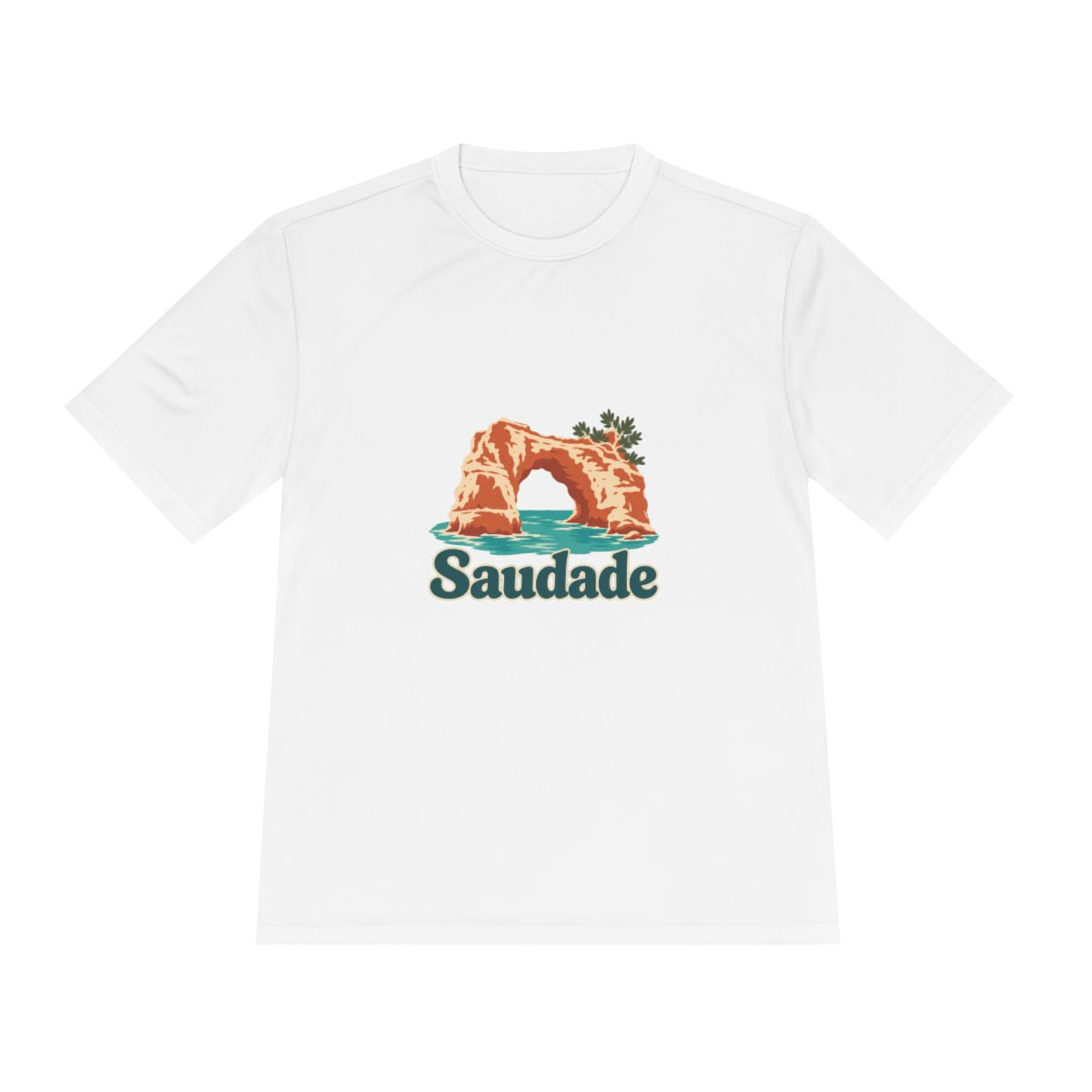 Portugal Performance T-Shirt | Algarve Sea Arch | Saudade | Country Travel Gift — front — View 01