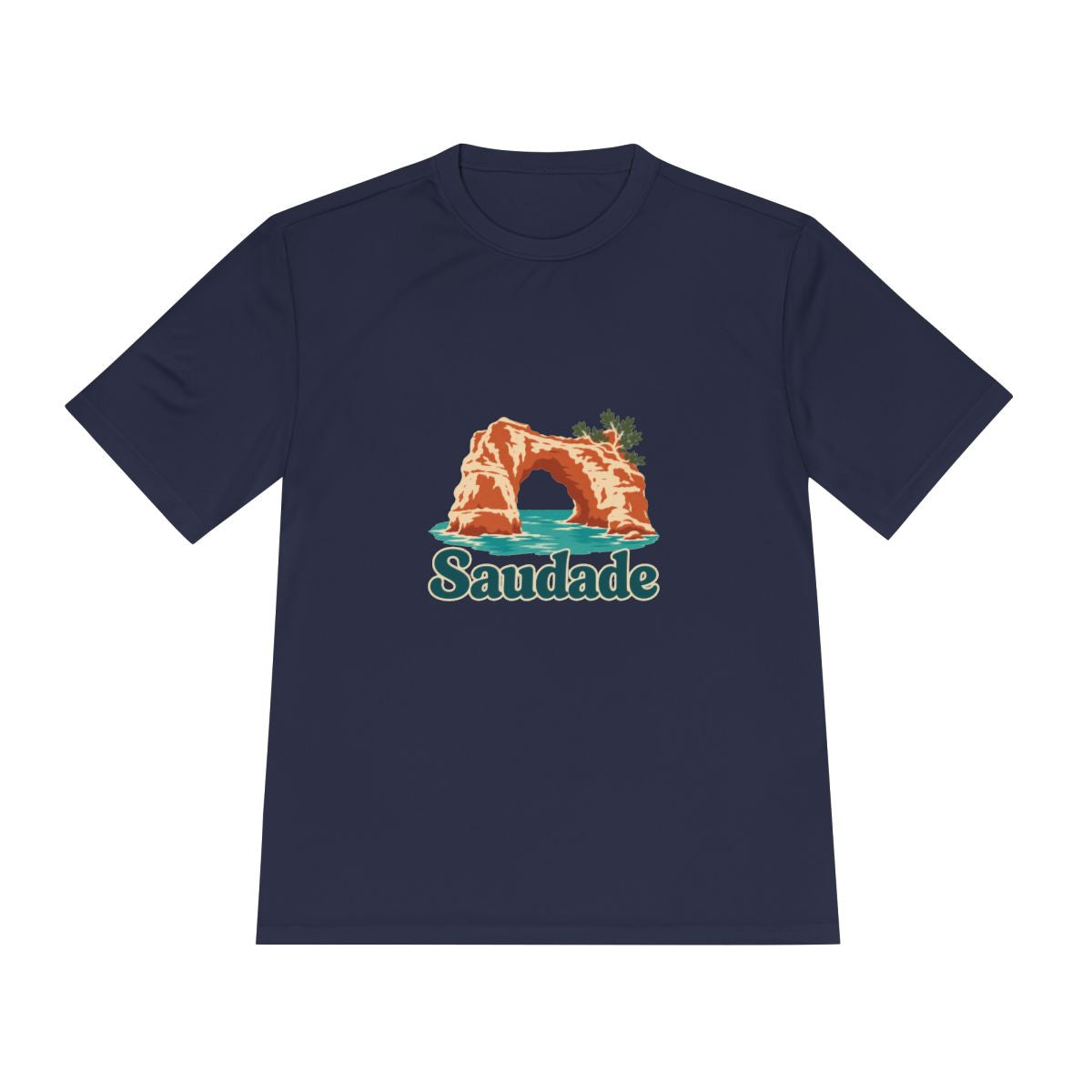Portugal Performance T-Shirt | Algarve Sea Arch | Saudade | Country Travel Gift — front — View 12