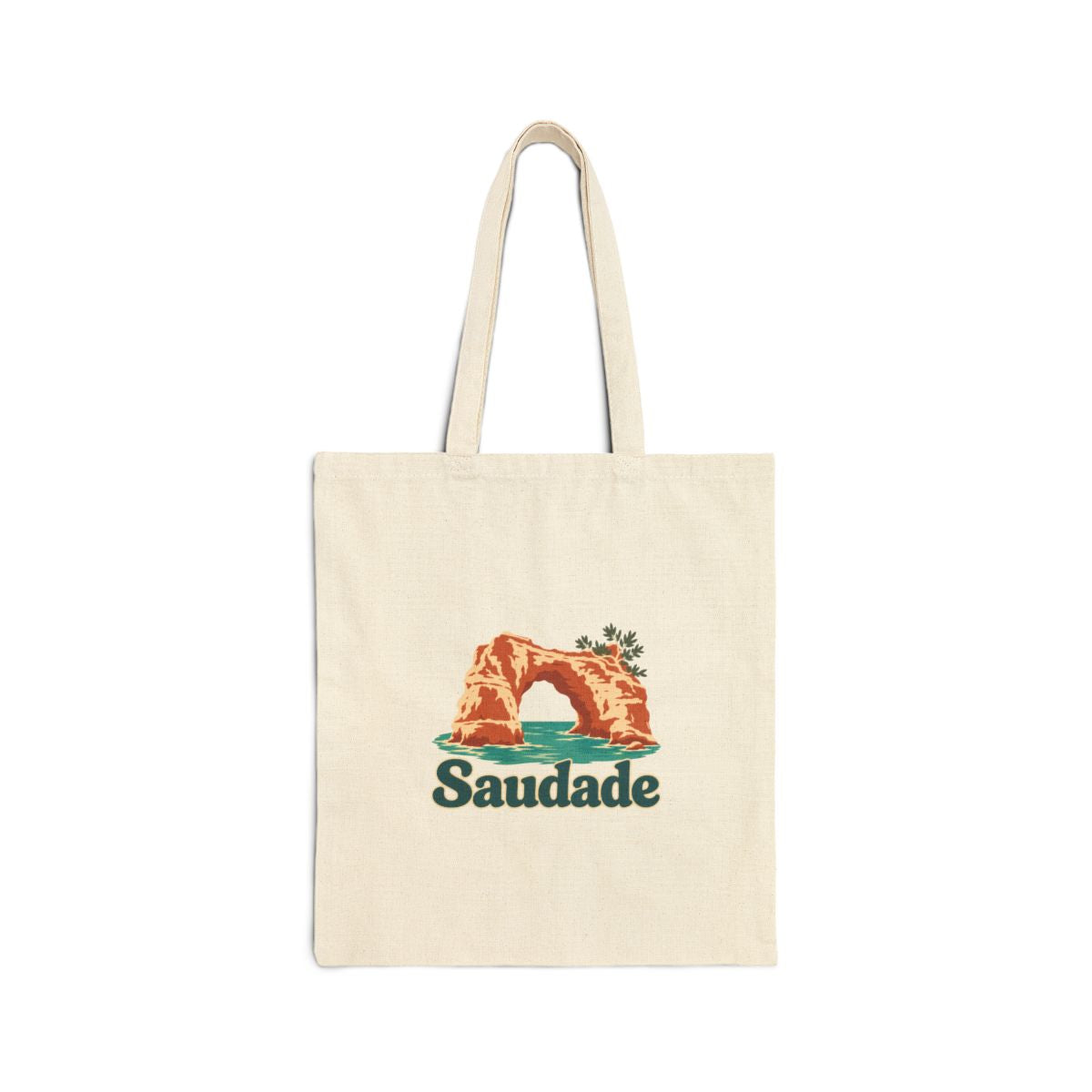 Portugal Canvas Tote Bag | Algarve Sea Arch | Saudade | Country Travel Gift — front — View 01