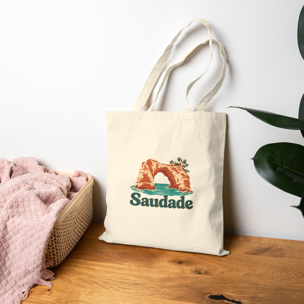 Portugal Canvas Tote Bag | Algarve Sea Arch | Saudade | Country Travel Gift — lifestyle-front — View 02