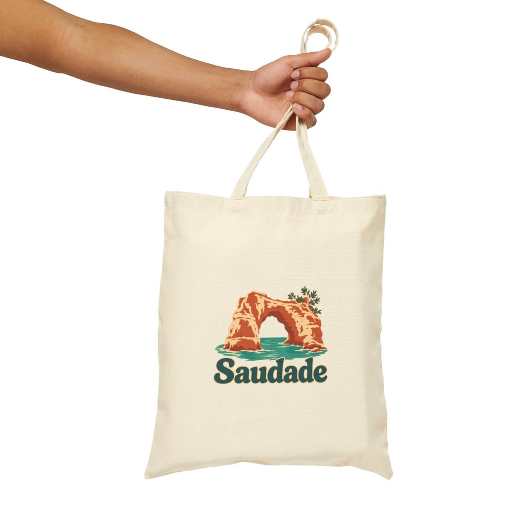 Portugal Canvas Tote Bag | Algarve Sea Arch | Saudade | Country Travel Gift — context-front — View 05