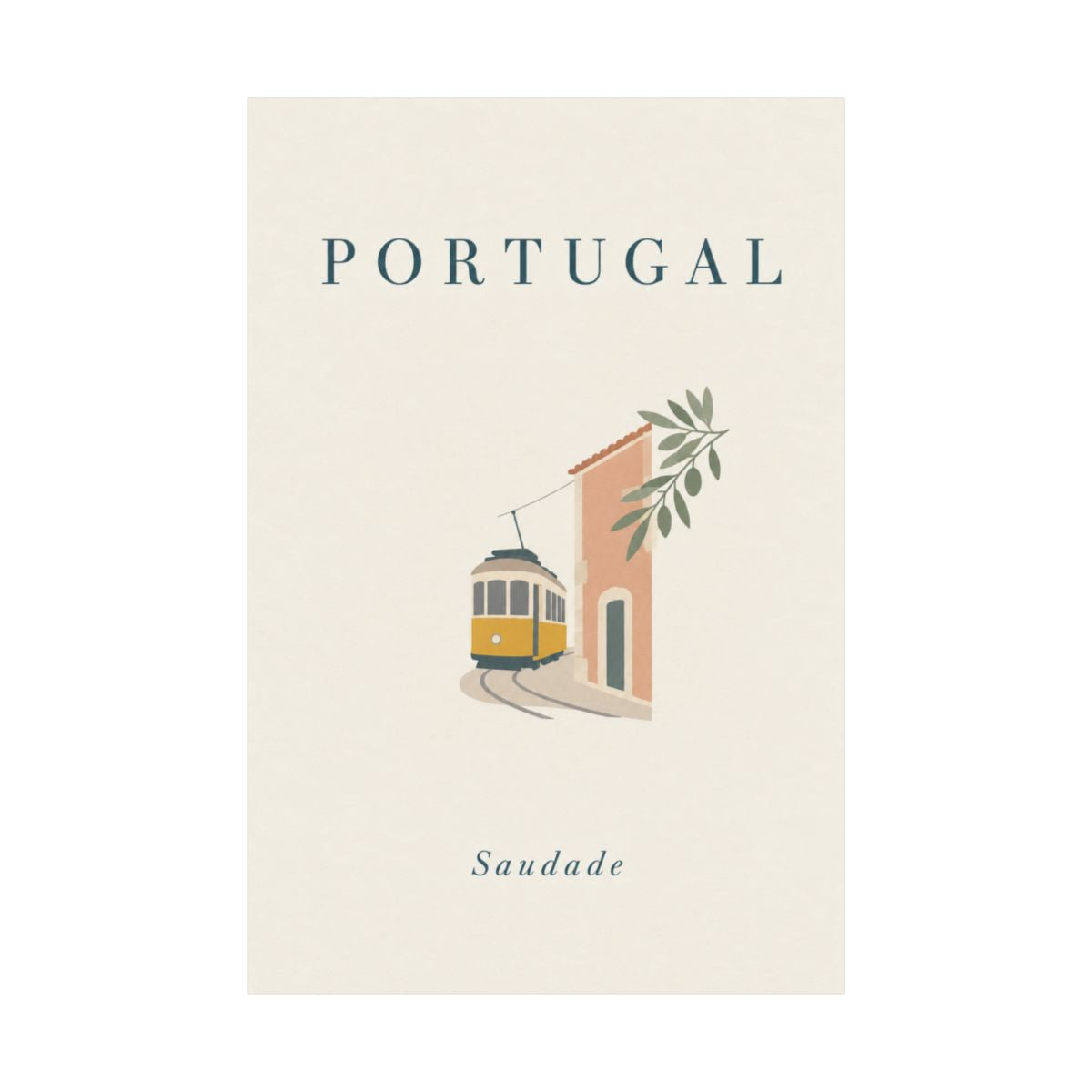 Portugal Matte Poster | Lisbon Tram | Saudade | Country Travel Gift — front-2 — View 02