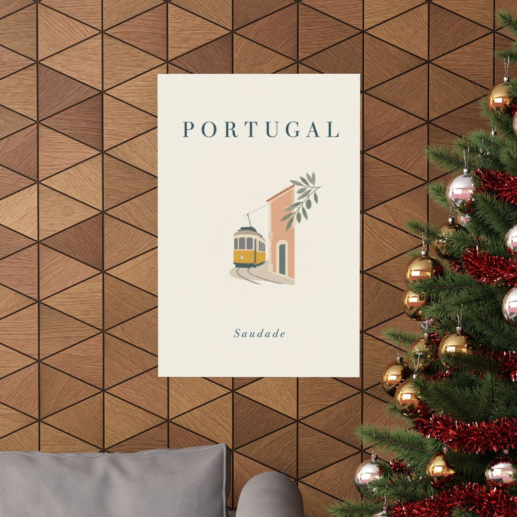 Portugal Matte Poster | Lisbon Tram | Saudade | Country Travel Gift — context-1 — View 03