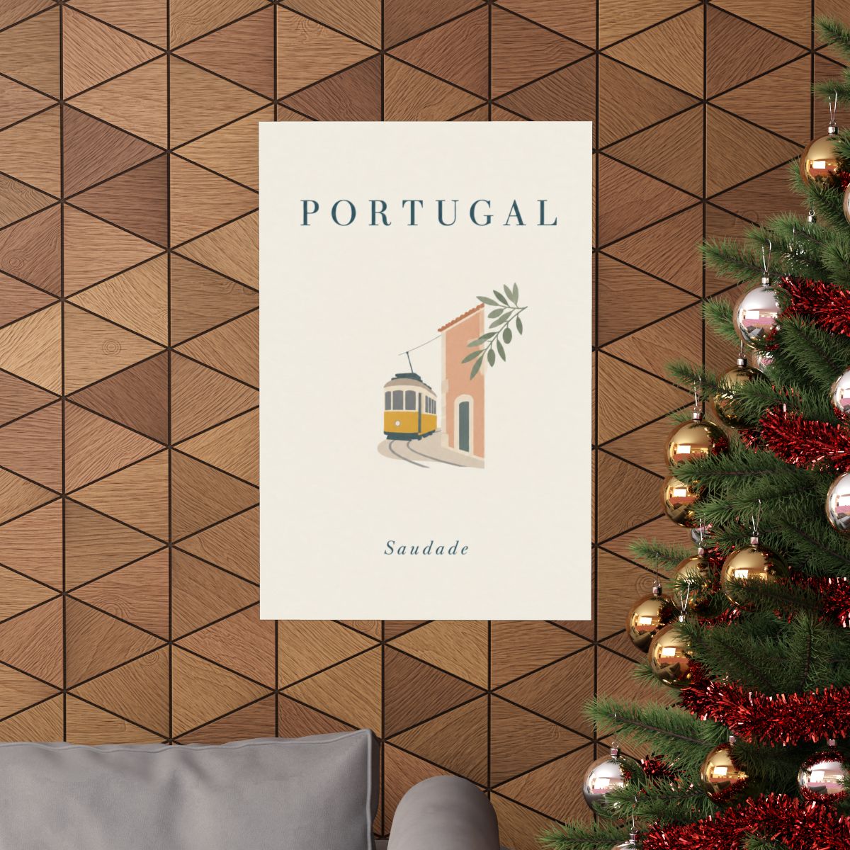 Portugal Matte Poster | Lisbon Tram | Saudade | Country Travel Gift — context-1 — View 03