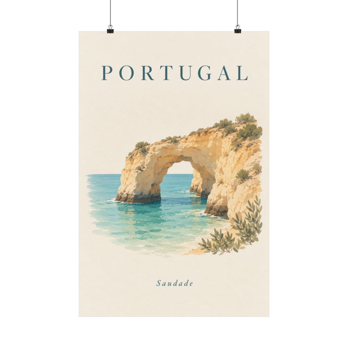 Portugal Matte Poster | Algarve Sea Arch | Saudade | Country Travel Gift — front — View 01