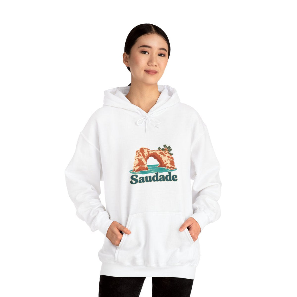 Portugal Hoodie | Algarve Sea Arch | Saudade | Country Travel Gift — on-model-98427 — View 04