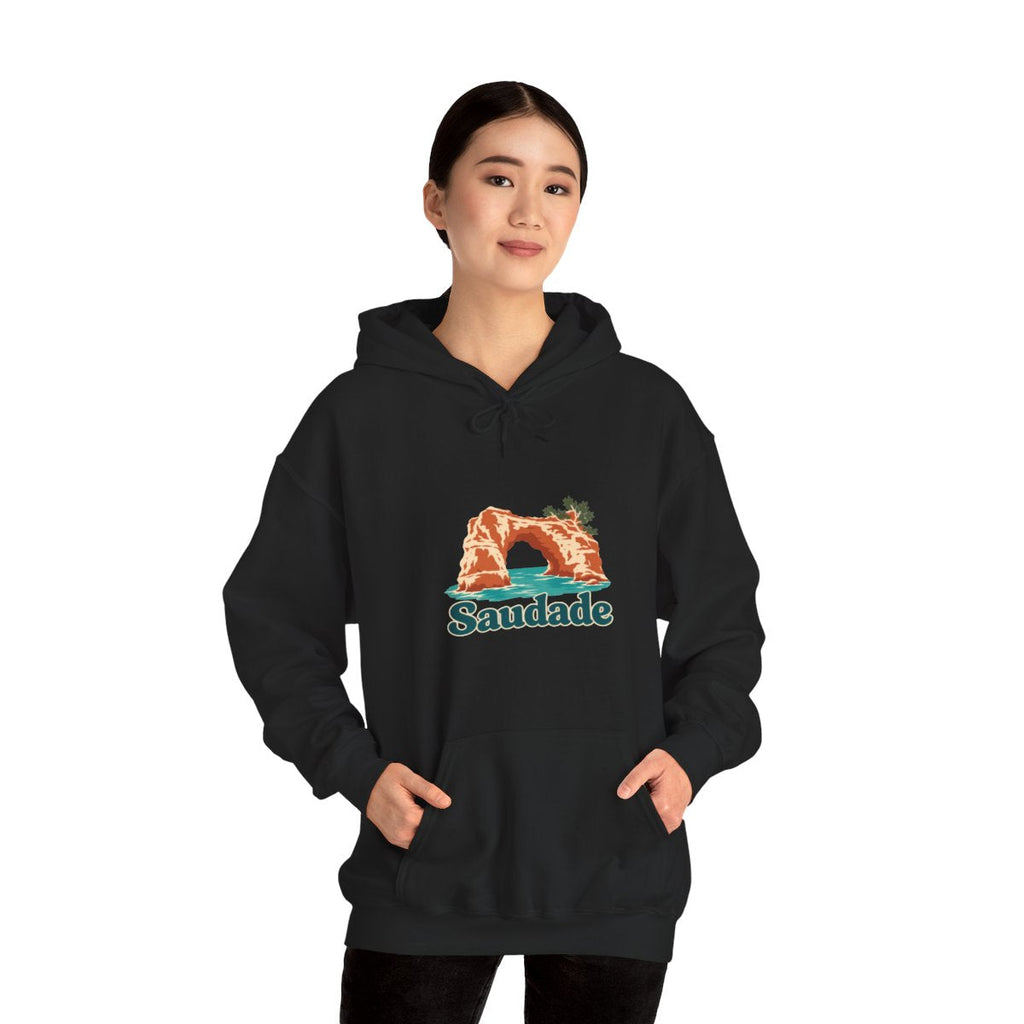 Portugal Hoodie | Algarve Sea Arch | Saudade | Country Travel Gift — on-model-98427 — View 05