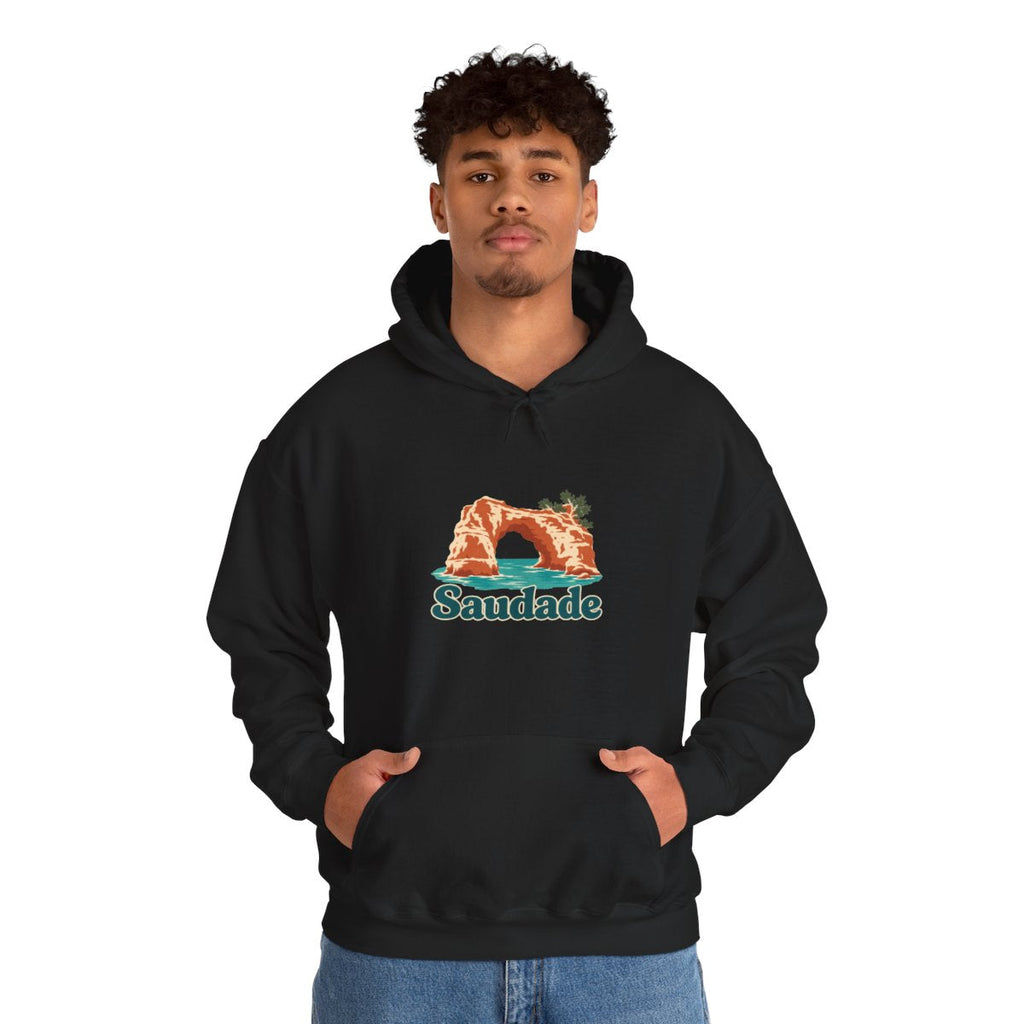 Portugal Hoodie | Algarve Sea Arch | Saudade | Country Travel Gift — on-model-98428 — View 08