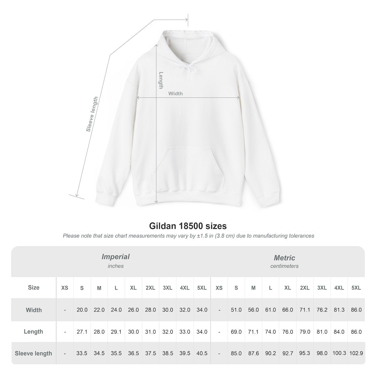 Portugal Hoodie | Algarve Sea Arch | Saudade | Country Travel Gift — size-chart — View 16