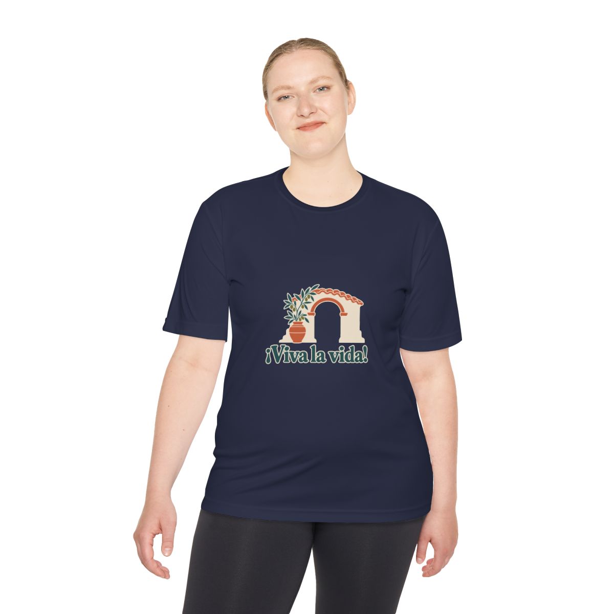 Spain Performance T-Shirt | Andalusian Arch | ¡Viva la vida! | Country Travel Gift — person-2 — View 05