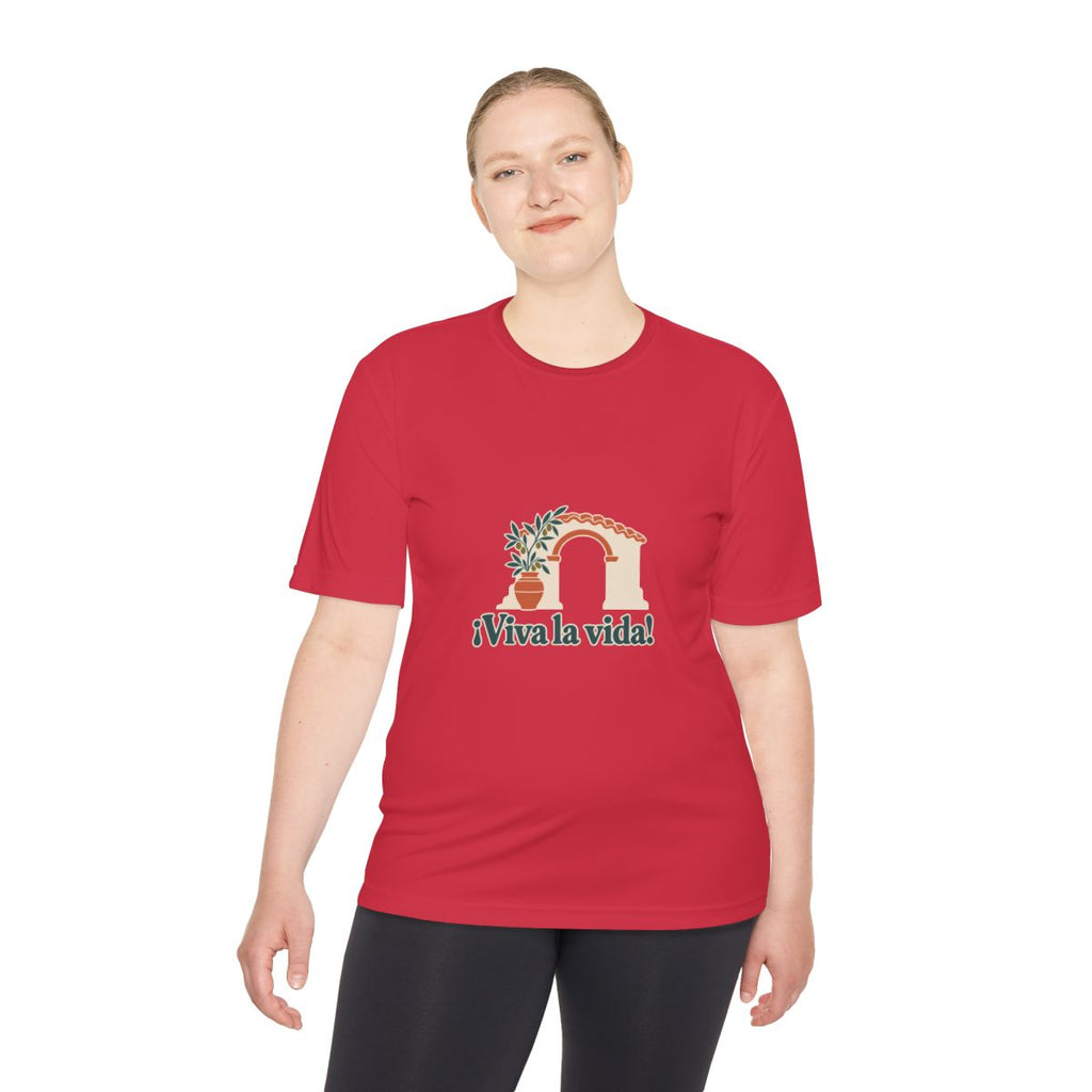 Spain Performance T-Shirt | Andalusian Arch | ¡Viva la vida! | Country Travel Gift — person-2 — View 09