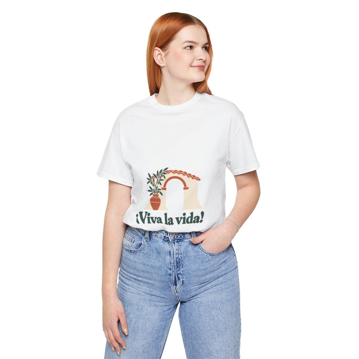 Spain Cotton T-Shirt | Andalusian Arch | ¡Viva la vida! | Country Travel Gift — person-7-front — View 10