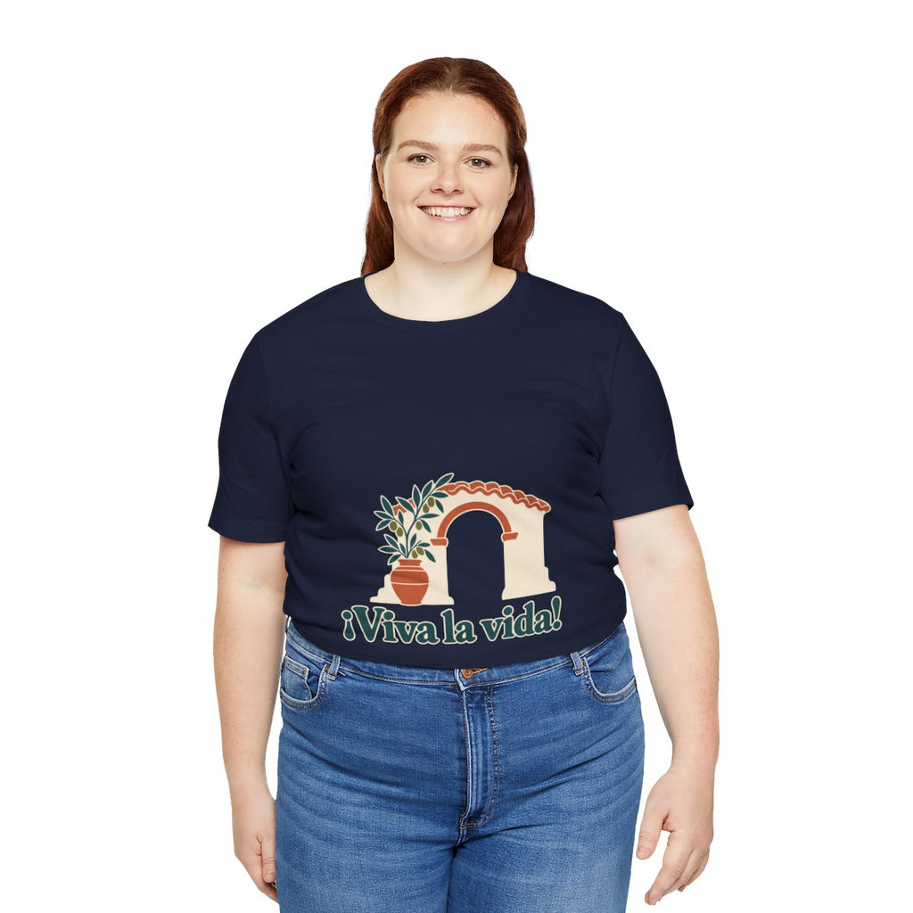 Spain Cotton T-Shirt | Andalusian Arch | ¡Viva la vida! | Country Travel Gift — person-5 — View 19