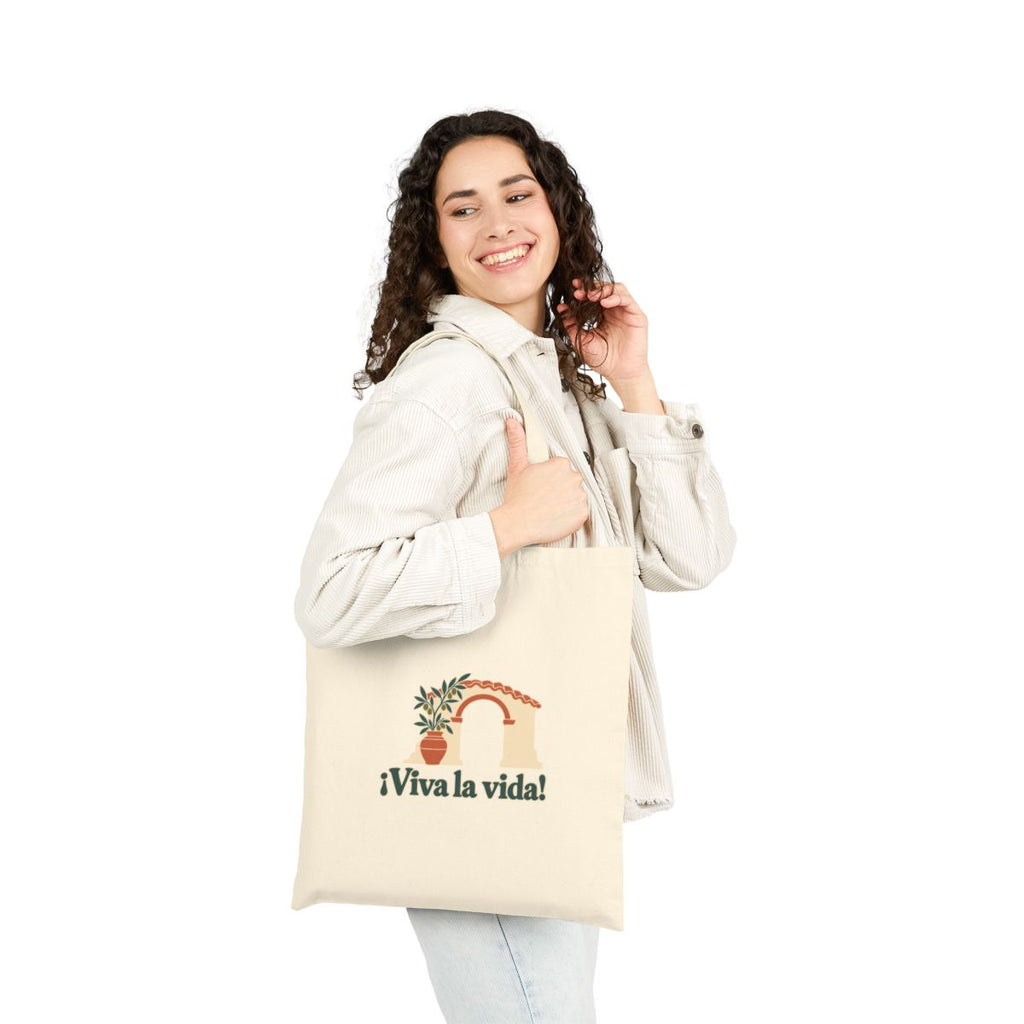 Spain Canvas Tote Bag | Andalusian Arch | ¡Viva la vida! | Country Travel Gift — person-3-front — View 06