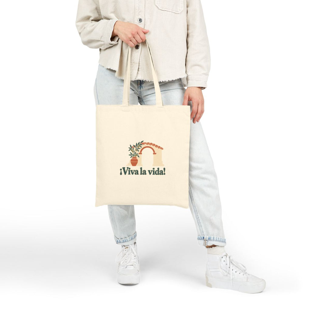 Spain Canvas Tote Bag | Andalusian Arch | ¡Viva la vida! | Country Travel Gift — person-4-front — View 07