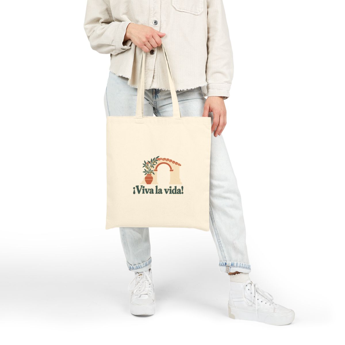 Spain Canvas Tote Bag | Andalusian Arch | ¡Viva la vida! | Country Travel Gift — person-4-front — View 07