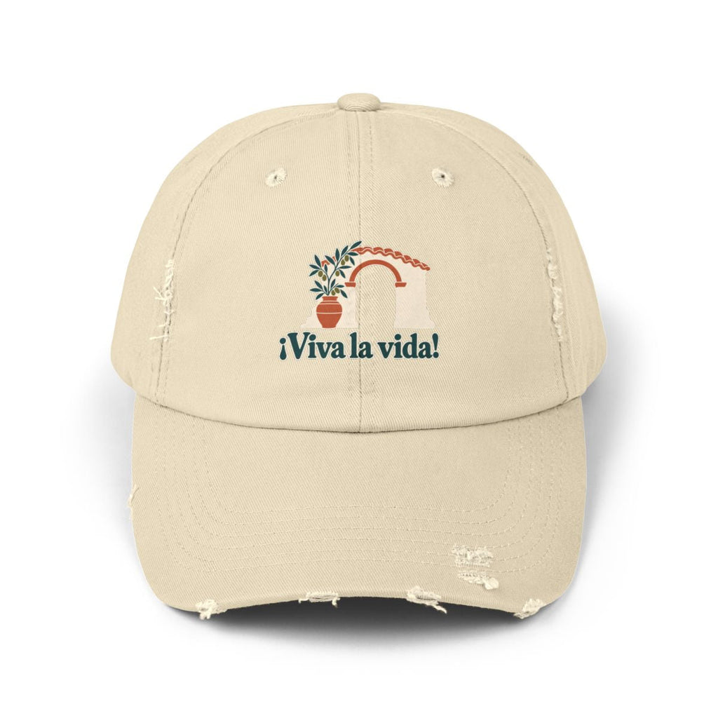 Spain Distressed Cap | Andalusian Arch | ¡Viva la vida! | Country Travel Gift — front — View 01