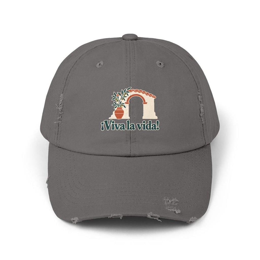 Spain Distressed Cap | Andalusian Arch | ¡Viva la vida! | Country Travel Gift — front — View 03