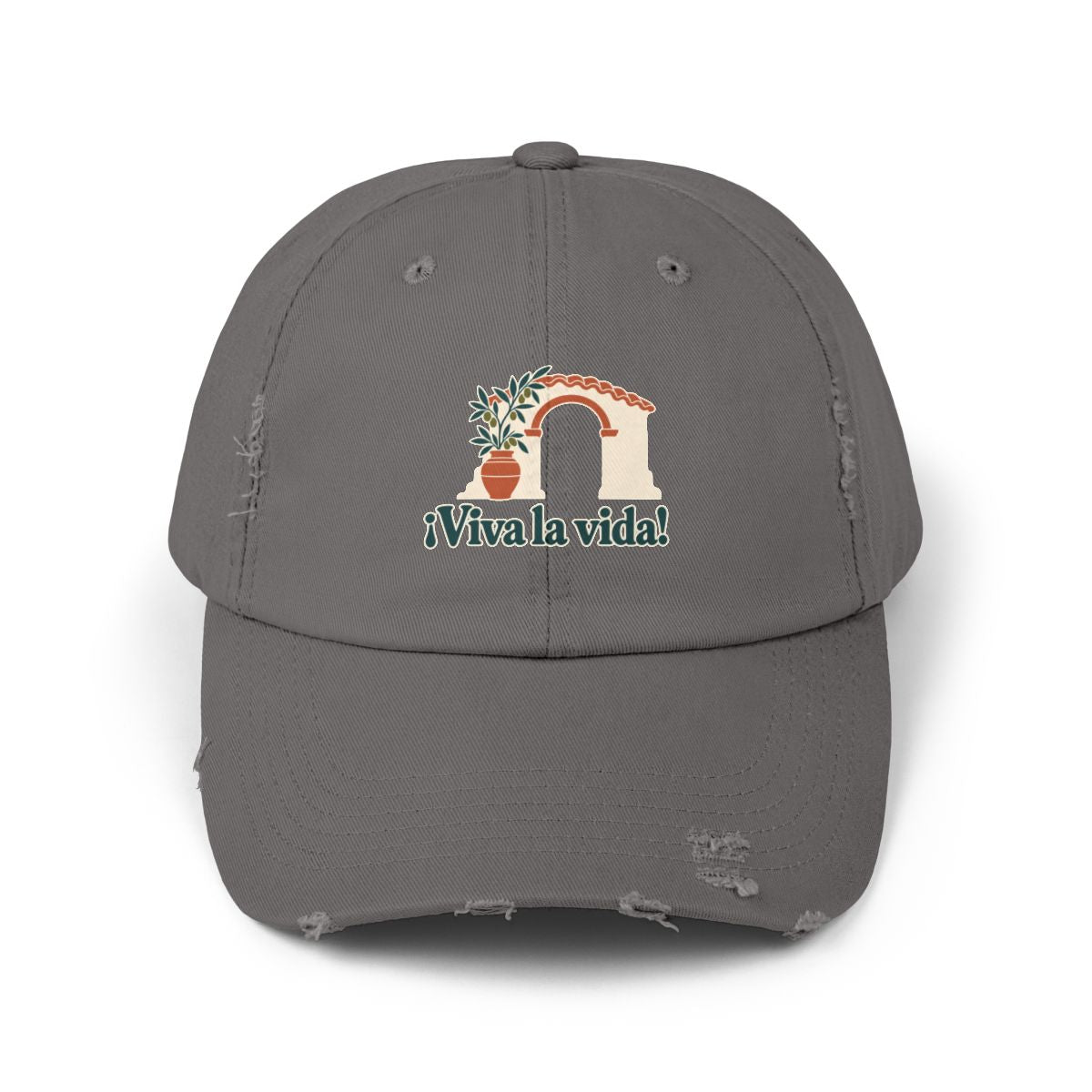 Spain Distressed Cap | Andalusian Arch | ¡Viva la vida! | Country Travel Gift — front — View 03