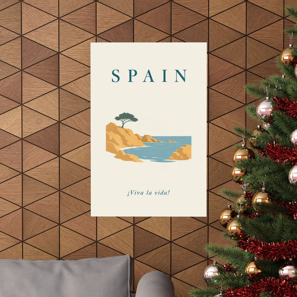 Spain Matte Poster | Costa Brava Cove | ¡Viva la vida! | Country Travel Gift — context-1 — View 03