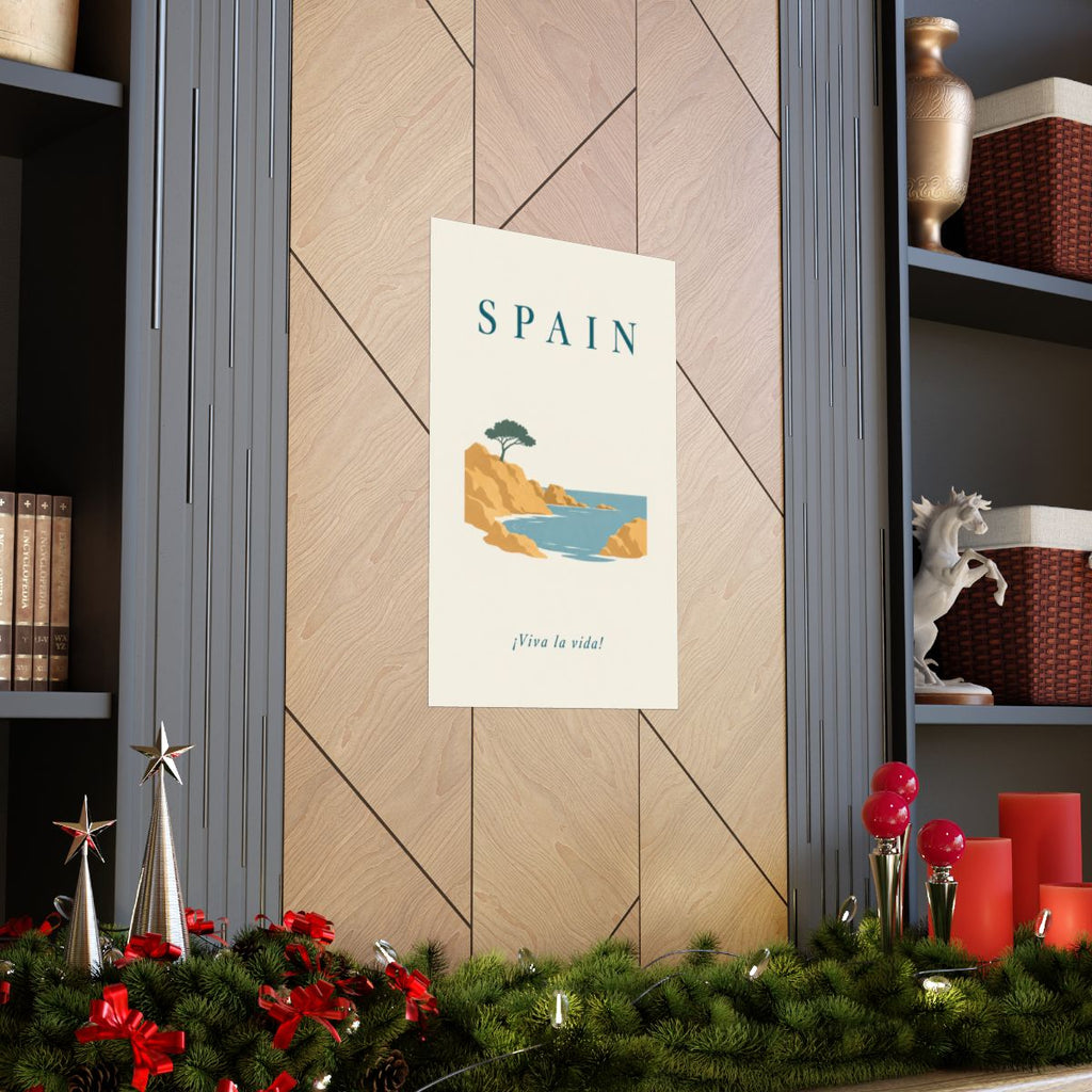 Spain Matte Poster | Costa Brava Cove | ¡Viva la vida! | Country Travel Gift — context-2 — View 04