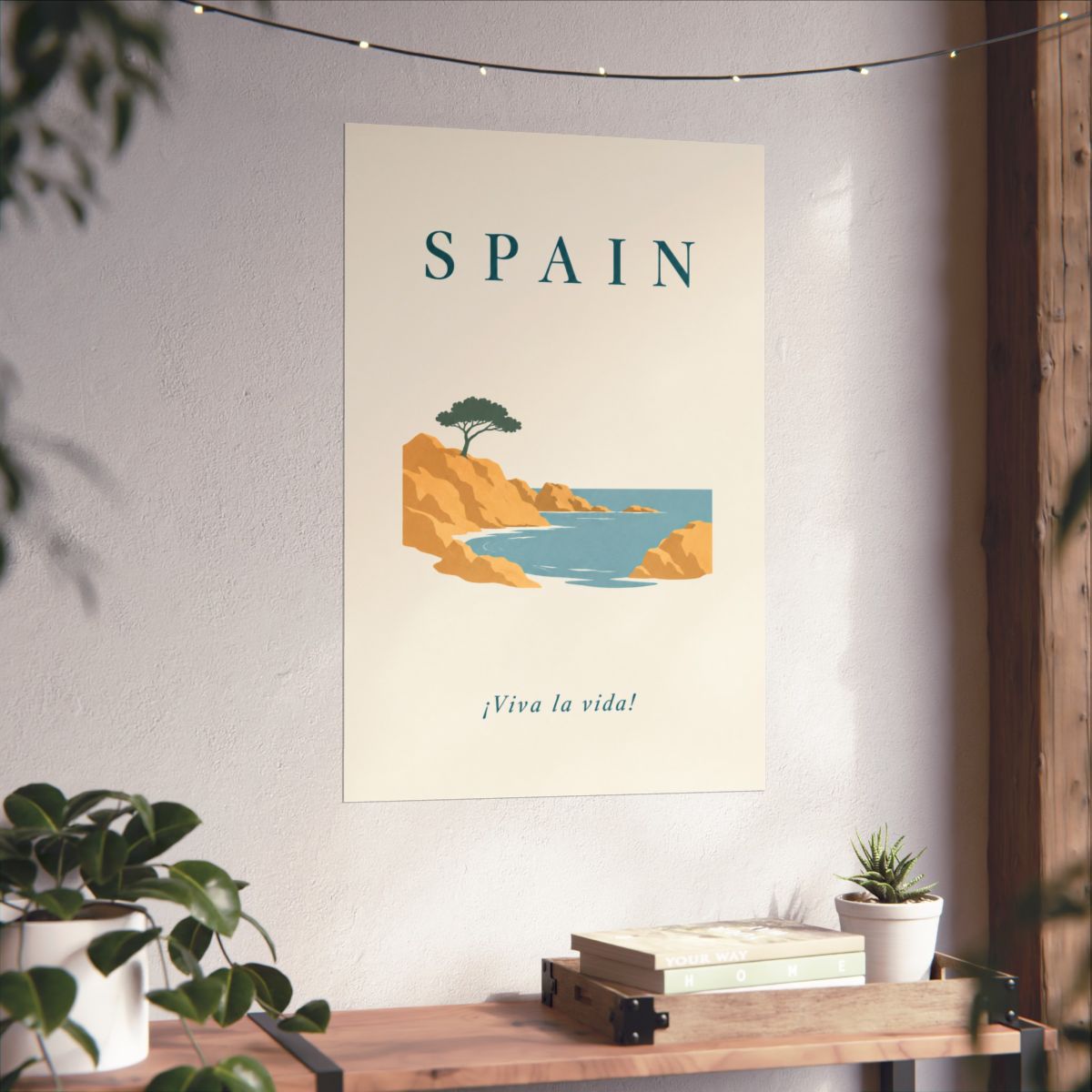 Spain Matte Poster | Costa Brava Cove | ¡Viva la vida! | Country Travel Gift — context-3 — View 05