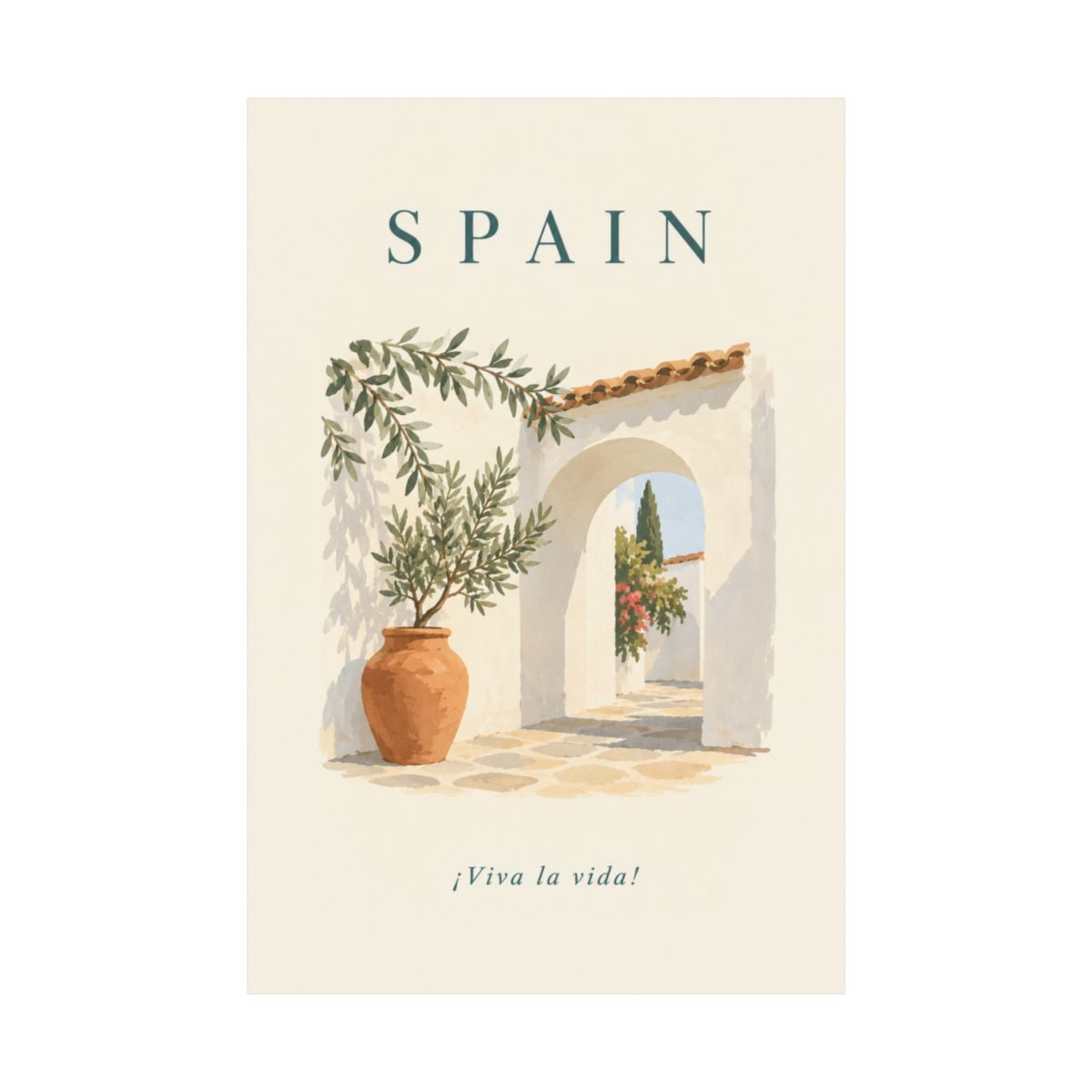 Spain Matte Poster | Andalusian Arch | ¡Viva la vida! | Country Travel Gift — front-2 — View 02
