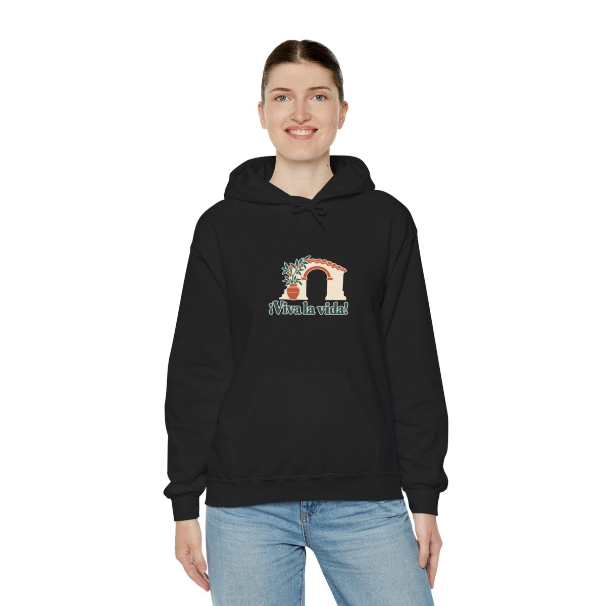 Spain Hoodie | Andalusian Arch | ¡Viva la vida! | Country Travel Gift — on-model-98429 — View 11