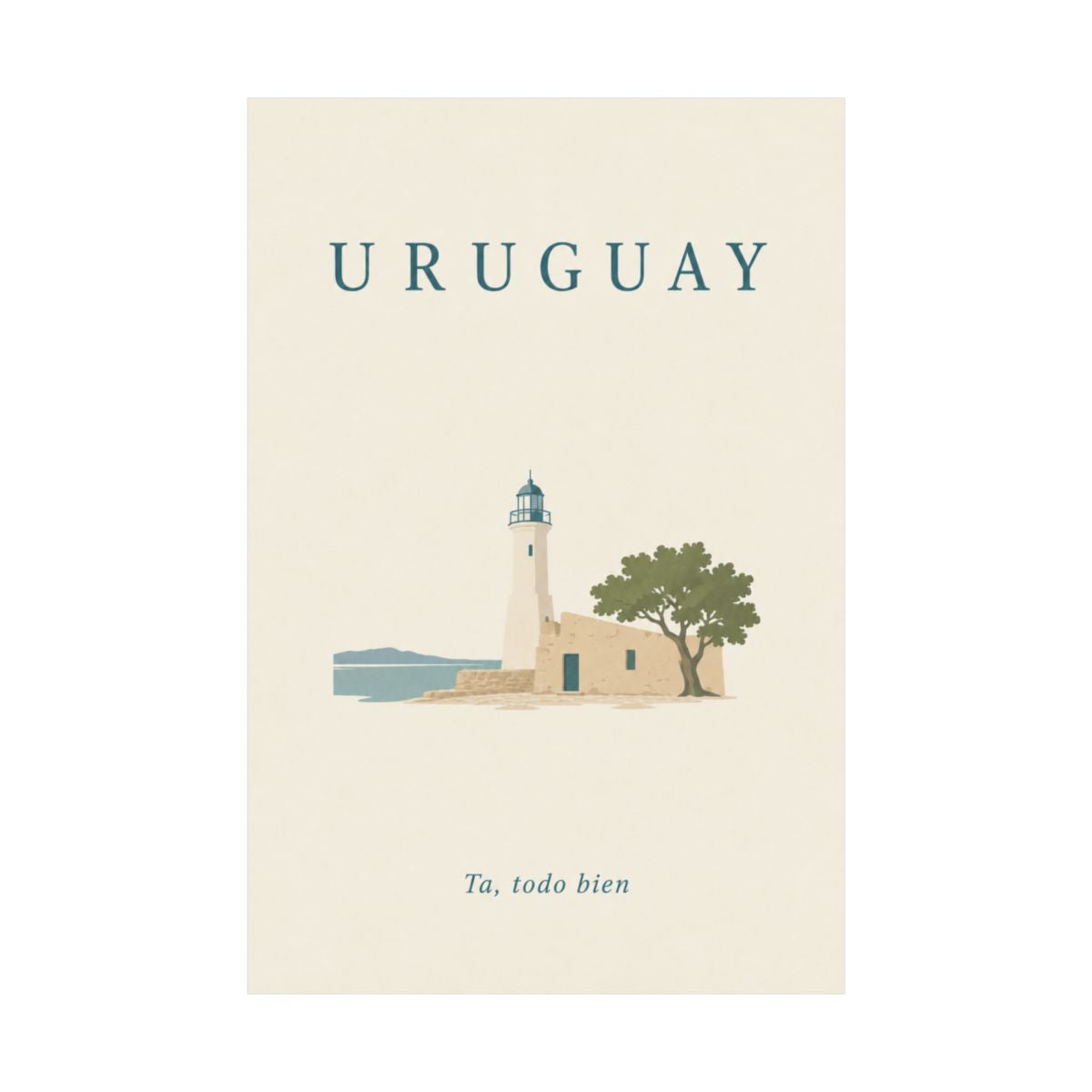 Uruguay Matte Poster | Colonia Lighthouse | Ta, todo bien | Country Travel Gift — front-2 — View 02