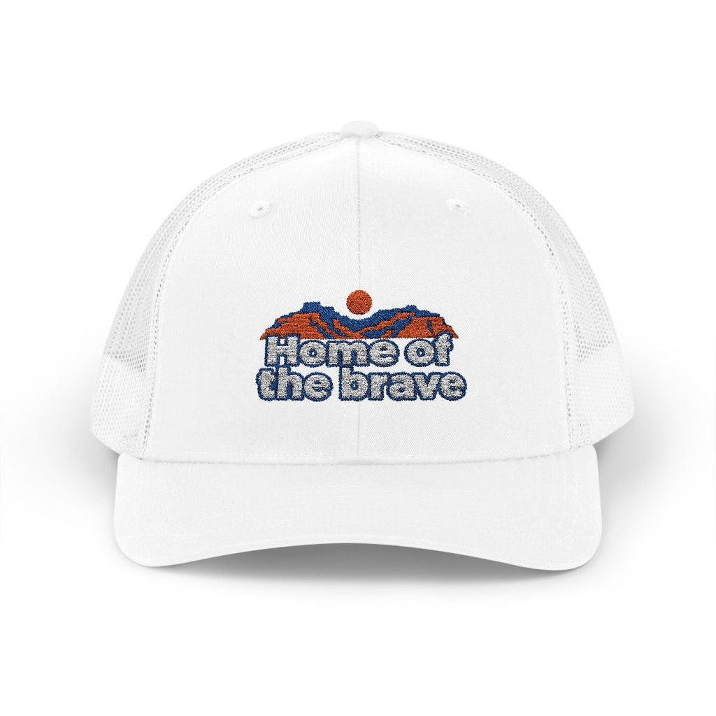 USA Embroidered Trucker Cap | Grand Canyon | Home of the brave | Country Travel Gift — front — View 03