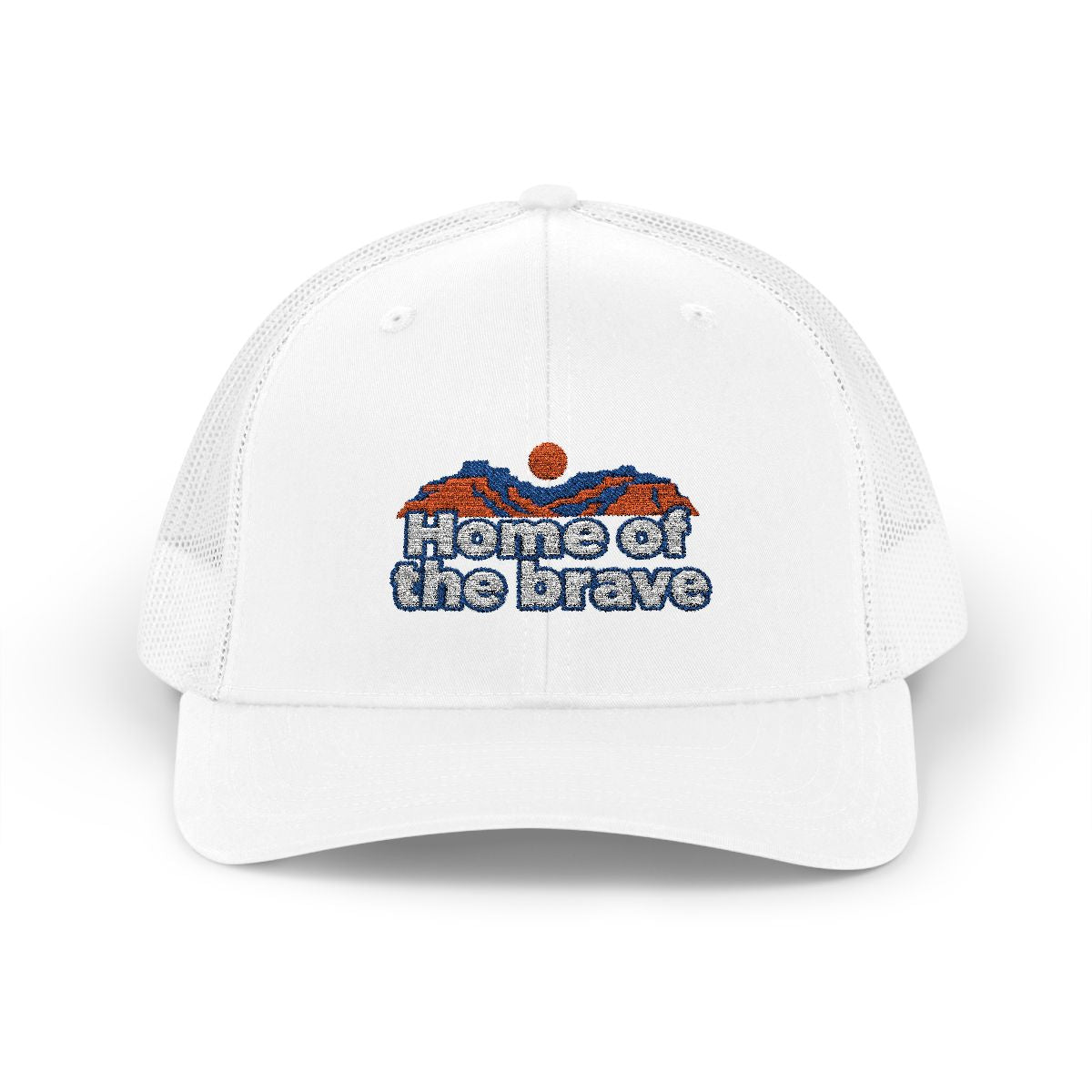 USA Embroidered Trucker Cap | Grand Canyon | Home of the brave | Country Travel Gift — front — View 03
