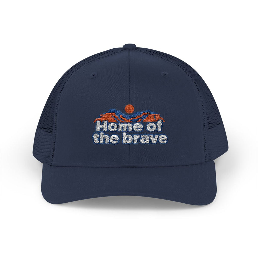 USA Embroidered Trucker Cap | Grand Canyon | Home of the brave | Country Travel Gift — front — View 05