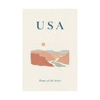 USA Matte Poster | Grand Canyon | Home of the brave | Country Travel Gift — front-2 — View 02