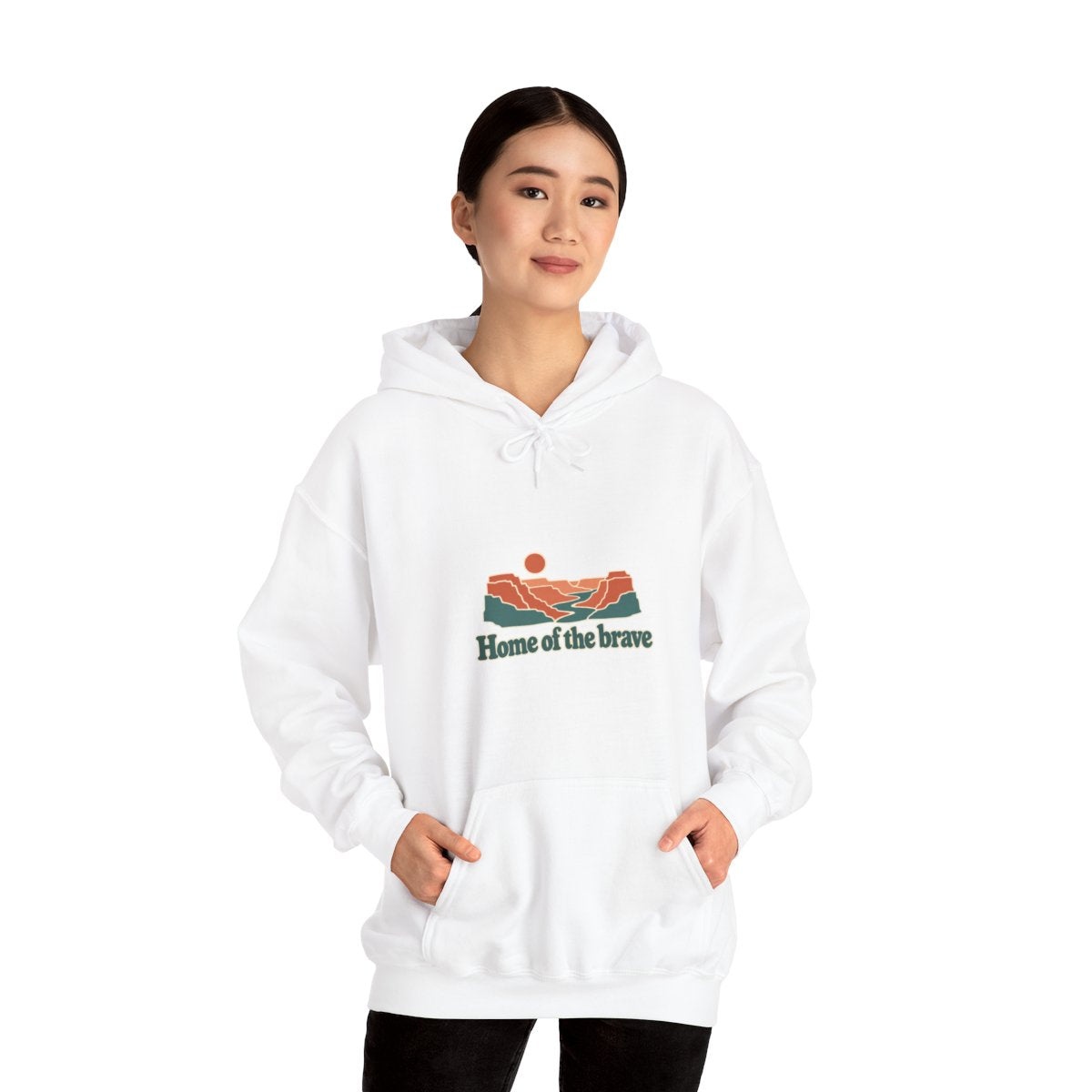 USA Hoodie | Grand Canyon | Home of the brave | Country Travel Gift — on-model-98427 — View 04