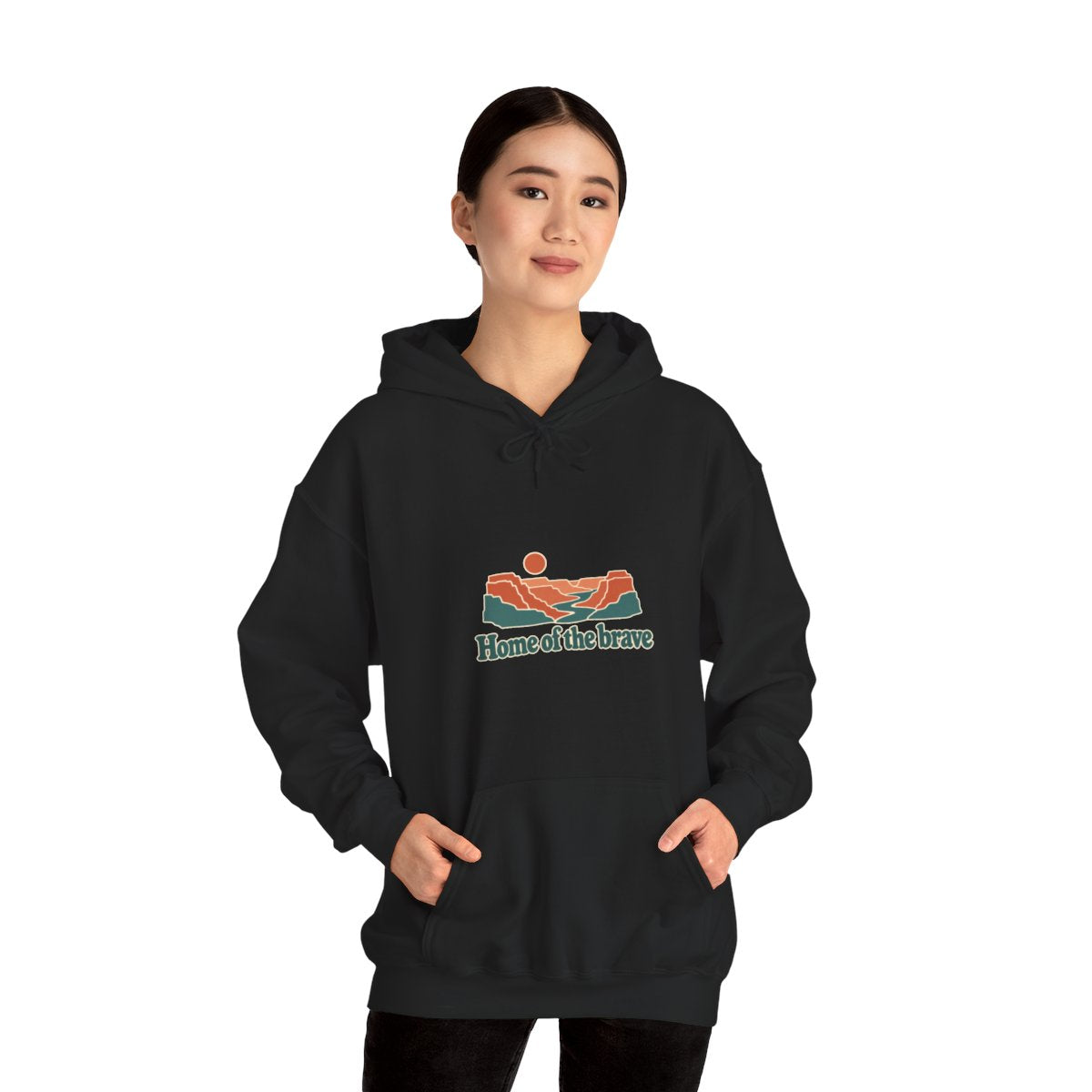 USA Hoodie | Grand Canyon | Home of the brave | Country Travel Gift — on-model-98427 — View 05