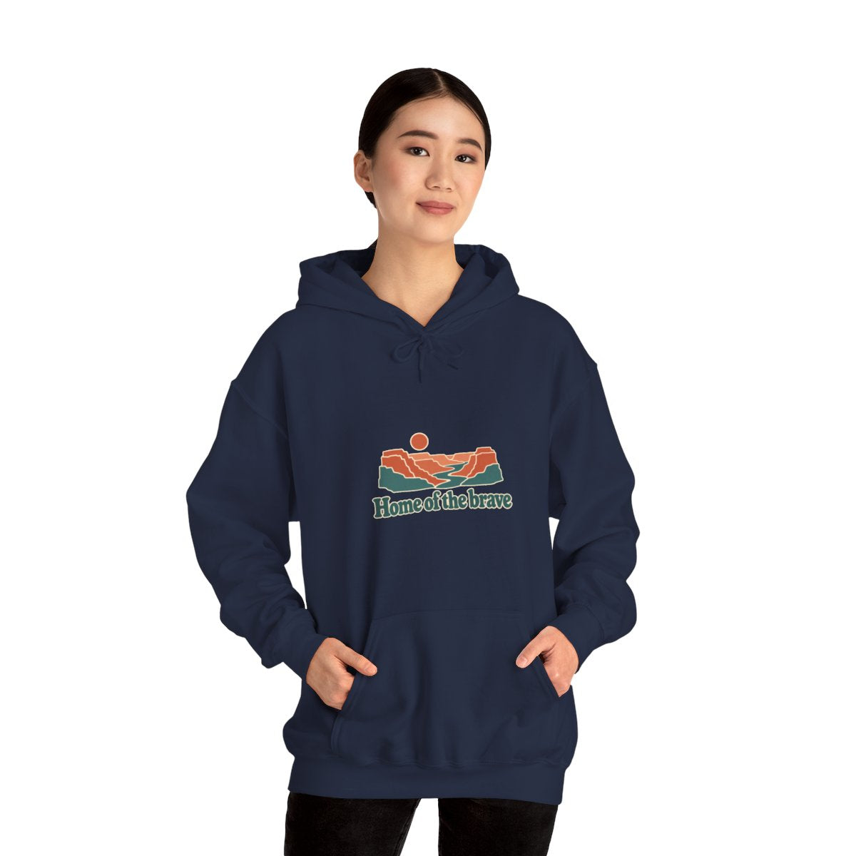 USA Hoodie | Grand Canyon | Home of the brave | Country Travel Gift — on-model-98427 — View 06