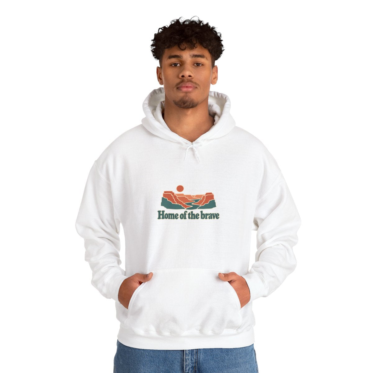 USA Hoodie | Grand Canyon | Home of the brave | Country Travel Gift — on-model-98428 — View 07
