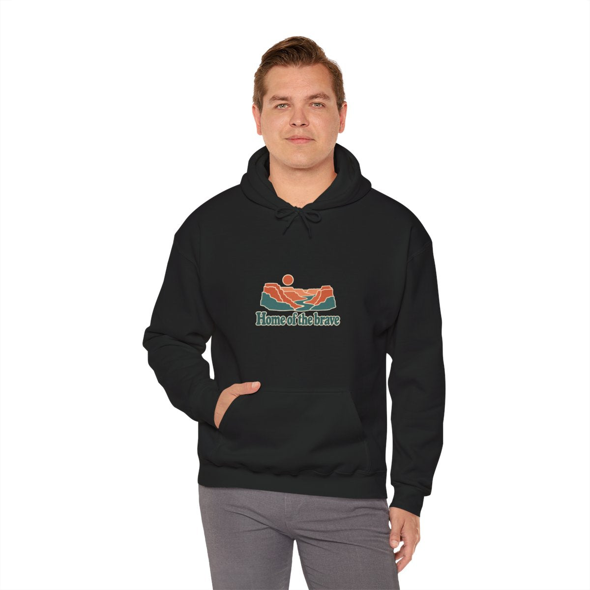 USA Hoodie | Grand Canyon | Home of the brave | Country Travel Gift — on-model-98430 — View 14