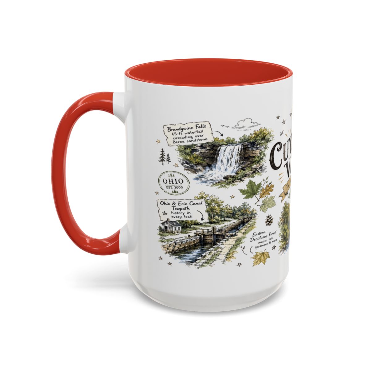 Cuyahoga Valley National Park Mug | Brandywine Falls Ohio River Ceramic (11oz/15oz)