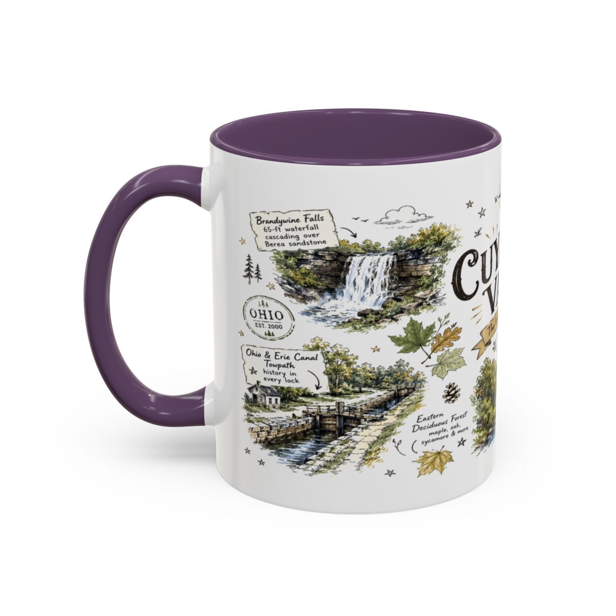Cuyahoga Valley National Park Mug | Brandywine Falls Ohio River Ceramic (11oz/15oz)