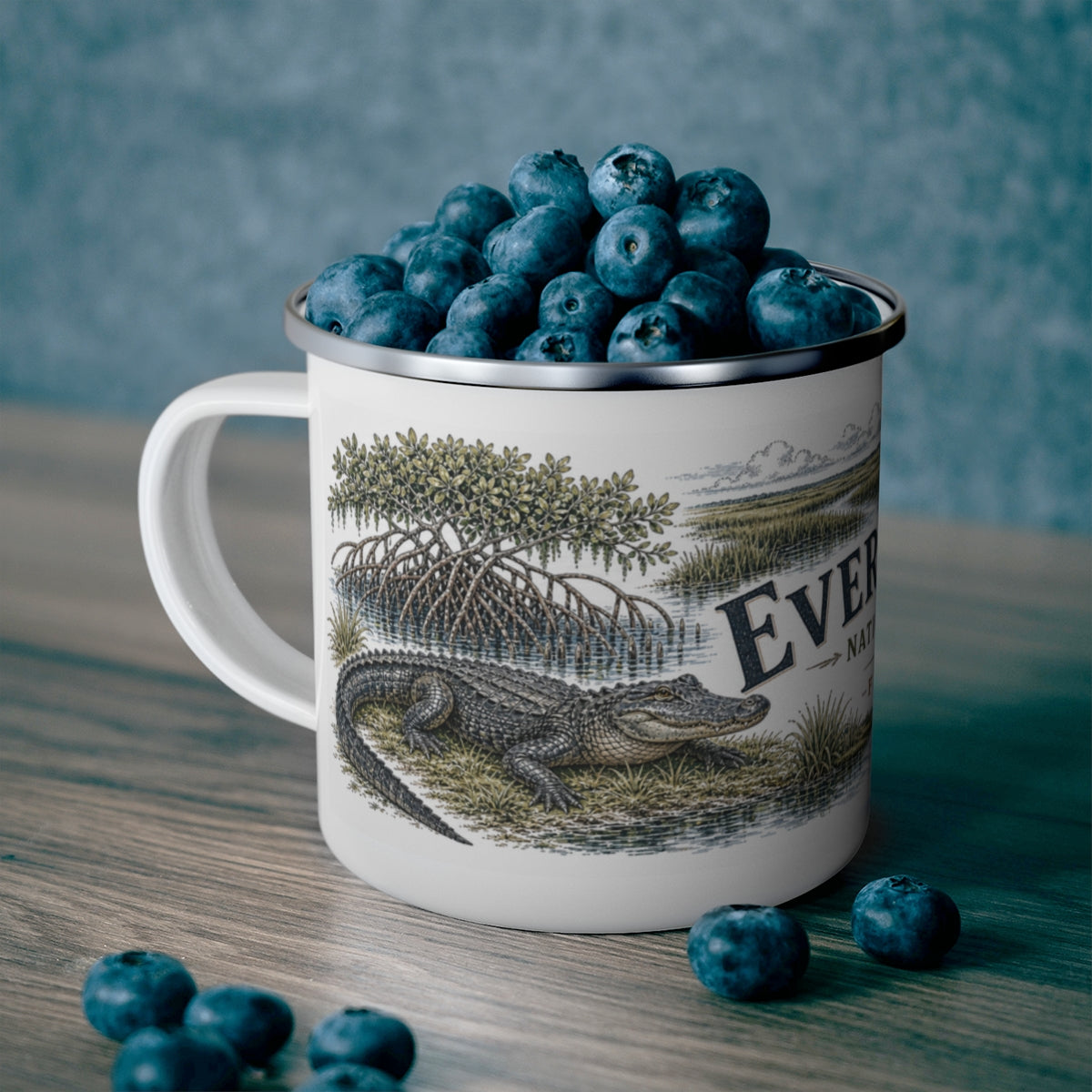 Everglades National Park enamel camping mug outdoor lifestyle scene