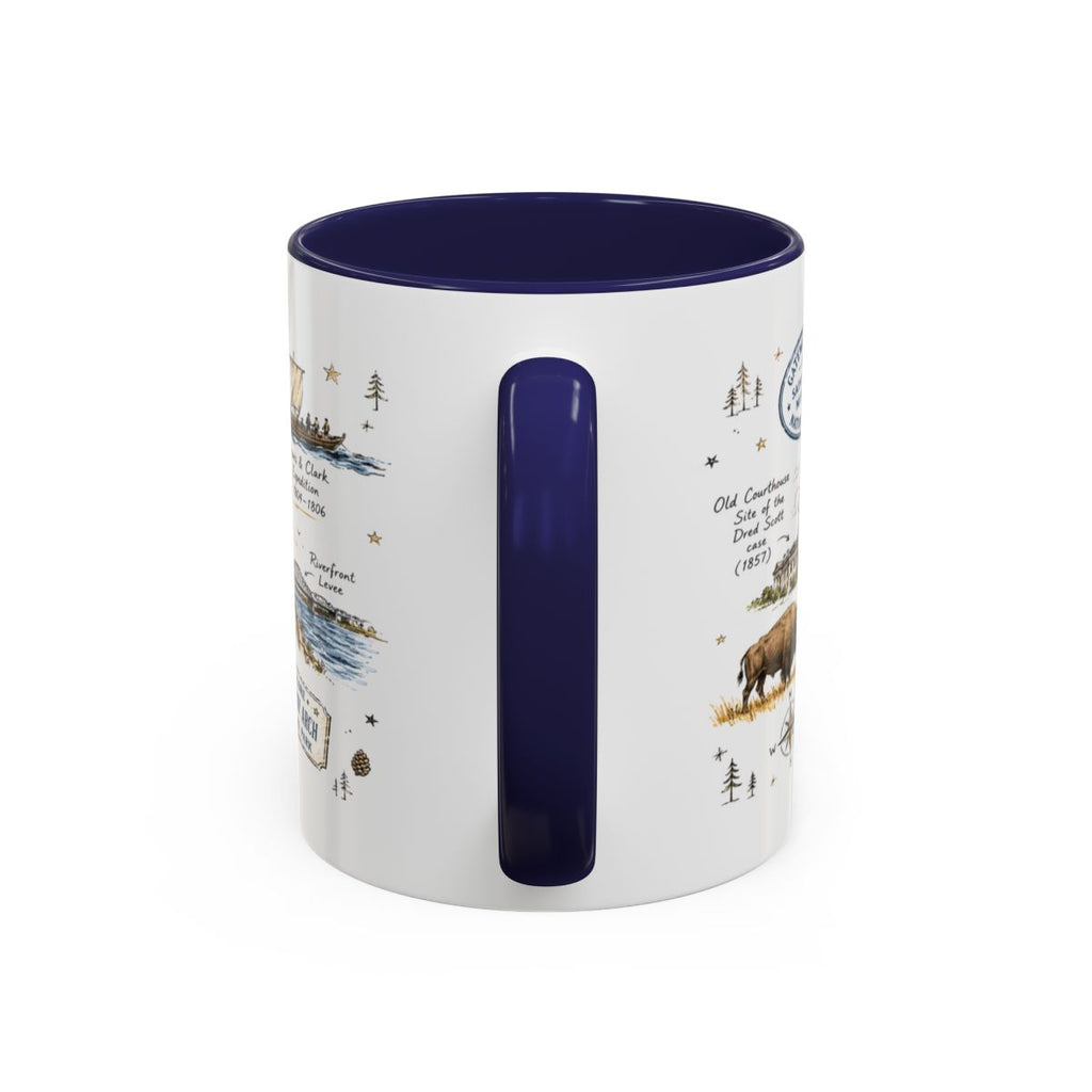 Gateway Arch National Park Coffee Mug | Missouri St. Louis Landmark Gift | Accent Color Ceramic 11oz 15oz