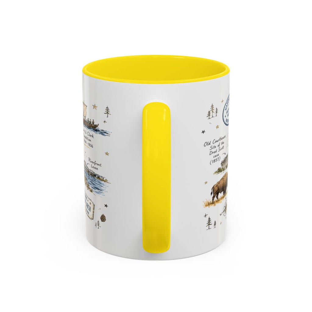Gateway Arch National Park Coffee Mug | Missouri St. Louis Landmark Gift | Accent Color Ceramic 11oz 15oz