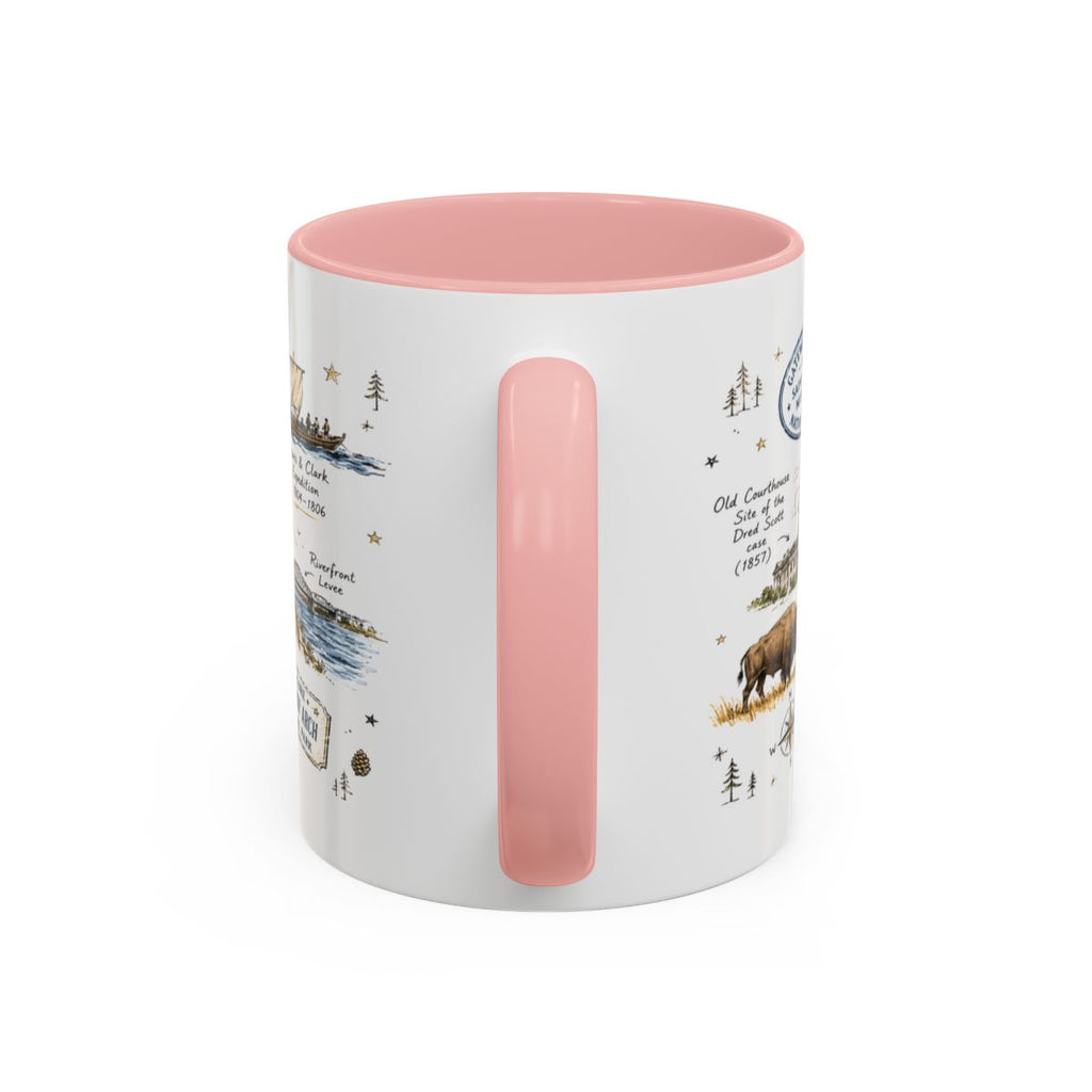 Gateway Arch National Park Coffee Mug | Missouri St. Louis Landmark Gift | Accent Color Ceramic 11oz 15oz
