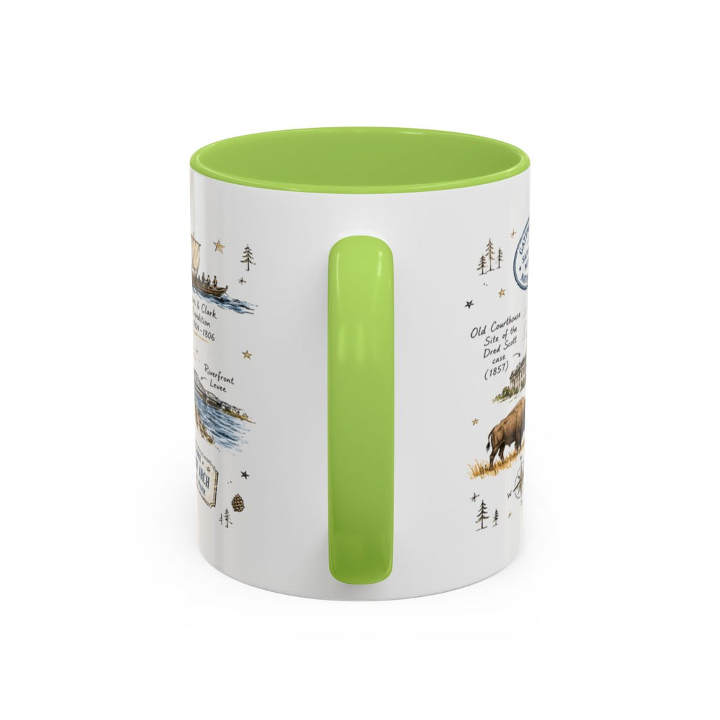 Gateway Arch National Park Coffee Mug | Missouri St. Louis Landmark Gift | Accent Color Ceramic 11oz 15oz